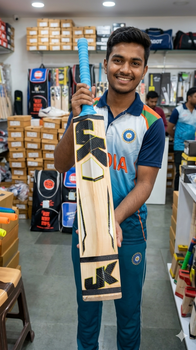 J&K Cricket Tennis Ball Bat With Premium Kashmir Willow Wood - Image 3