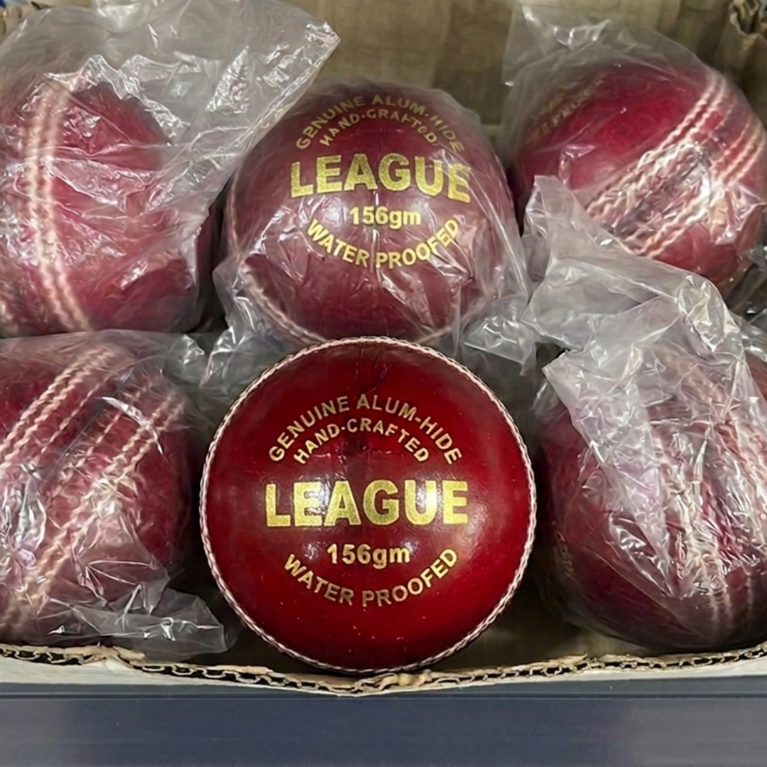 SF "League" Leather Cricket Ball Handmade Premium - Image 2